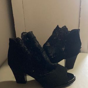 Black heels boots and booties